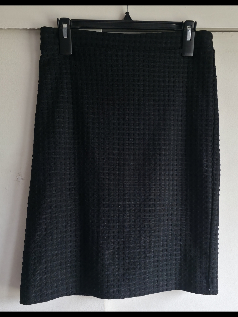 Banana Republic Black Textured A-Line Skirt